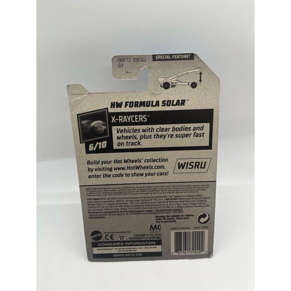 Hot Wheels 2020 HW Formula Solar New/Sealed X-Raycers 6/10 Special Feature - Picture 3 of 5
